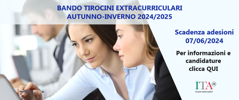 Bando Tirocini Extracurriculari autunno-inverno 2024/2025