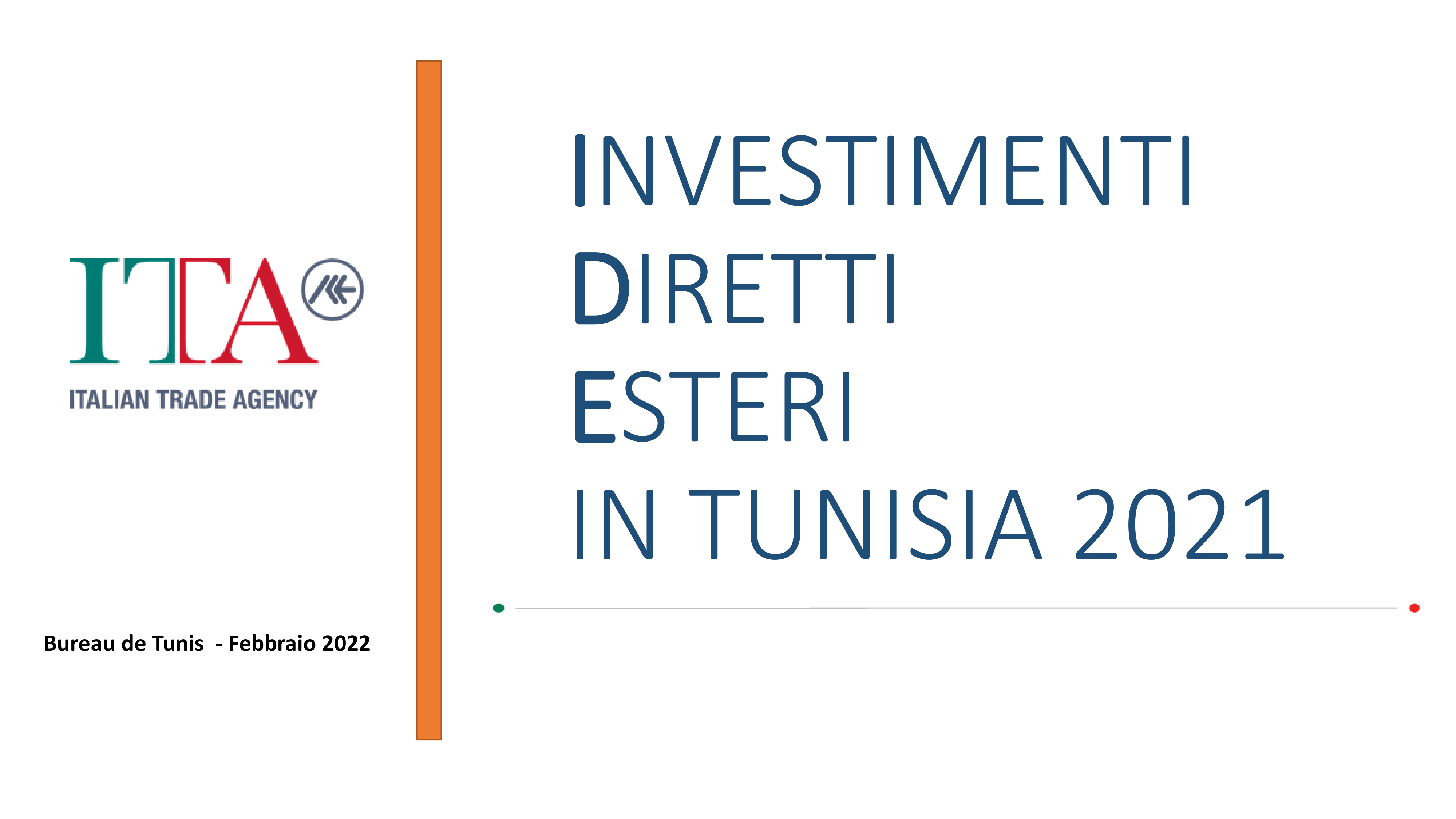 Investimenti Diretti Esteri in Tunisia 2021