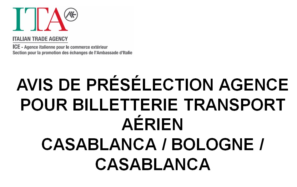 AVIS ACHAT BILLET CASABLANCA BOLOGNE CASABLANCA
