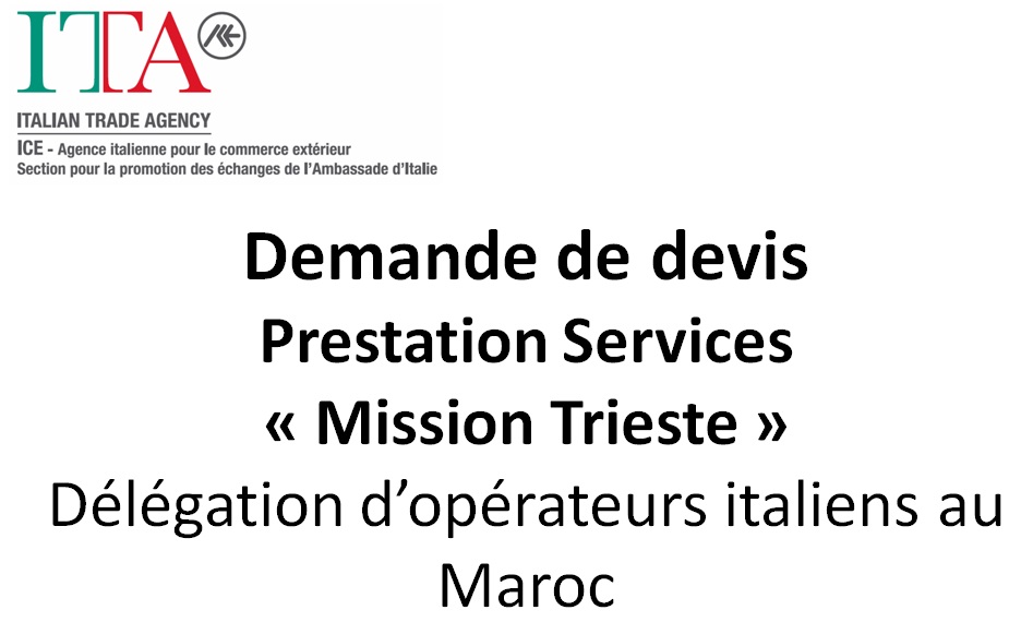 Mission Trieste demande de devis