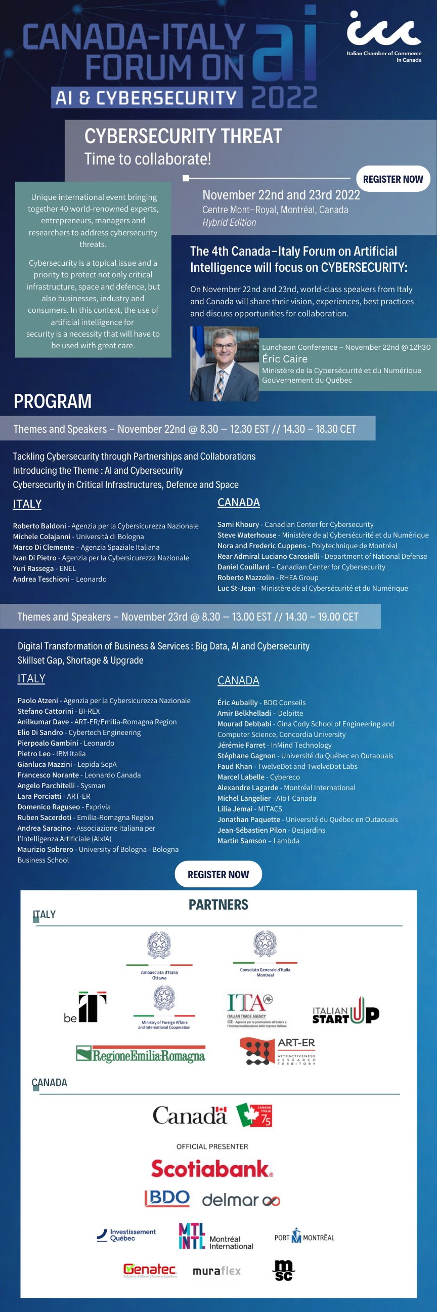Italy - Canada Business Forum on AI Italy - Canada Business Forum on AI
