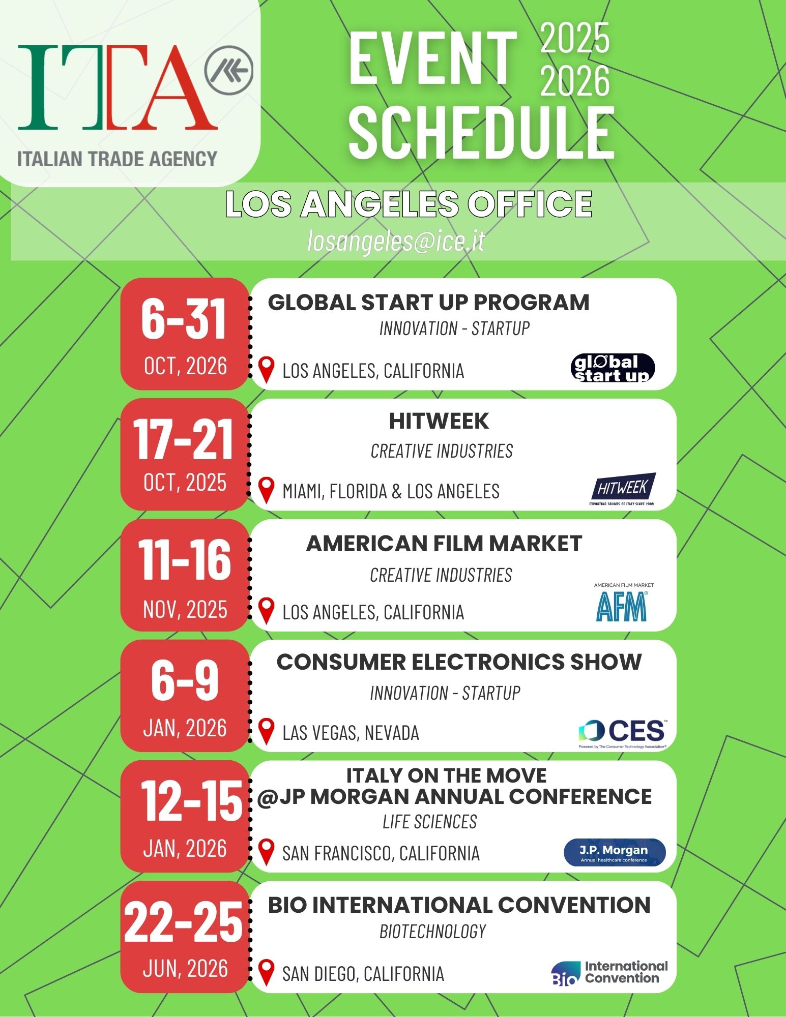 Event Schedule 2025-2026