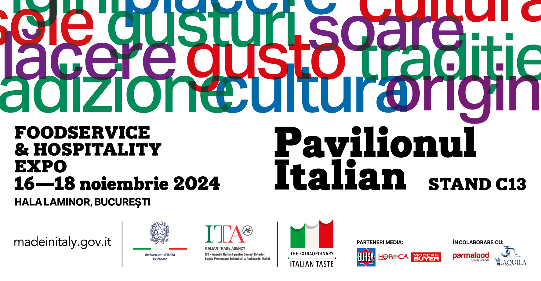 Pavilionul Italian la FoodService & Hospitality 16-18 noiembrie 2024