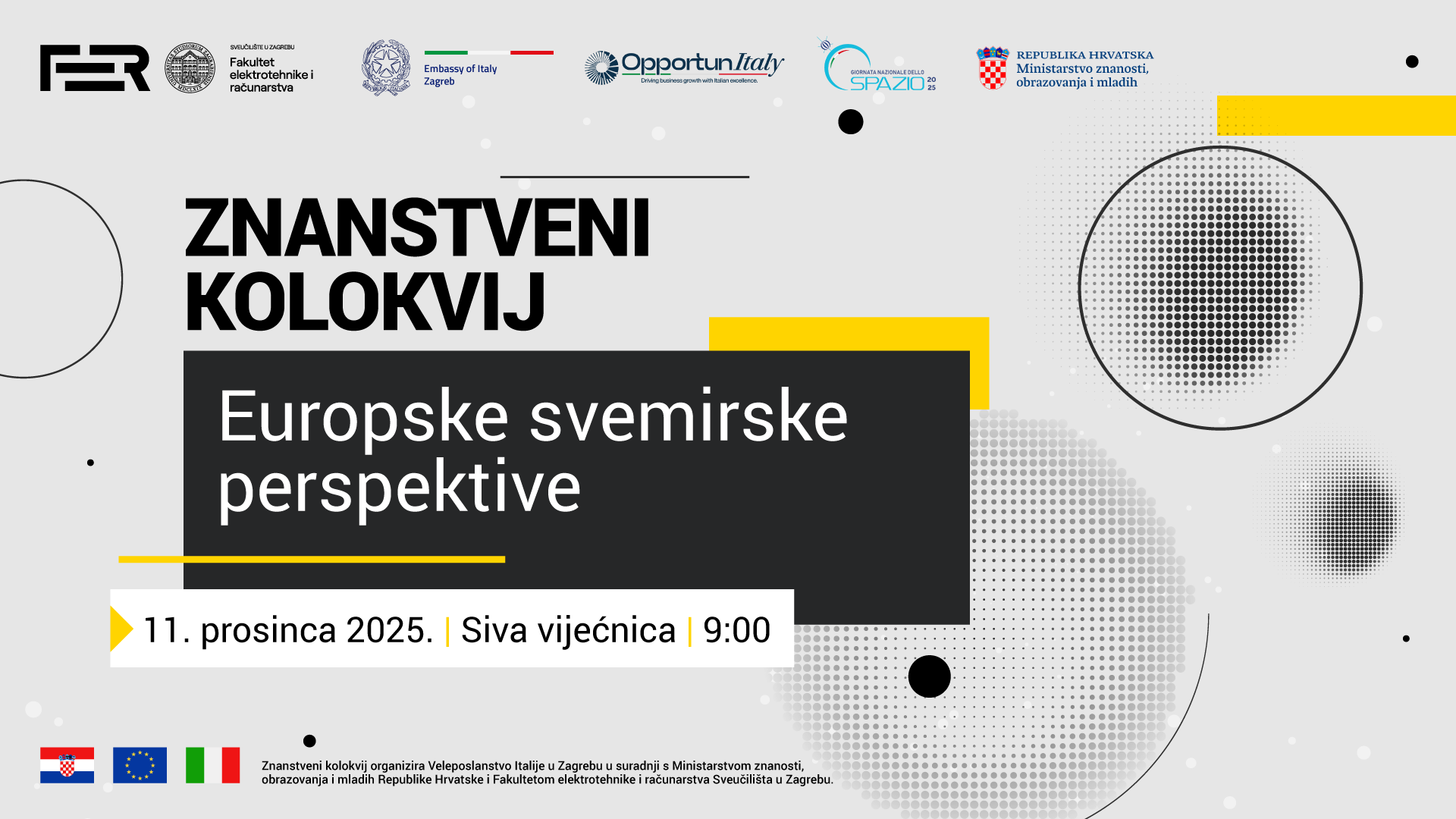 Giornata nazionale dello spazio - “Proiezioni spaziali europee” 