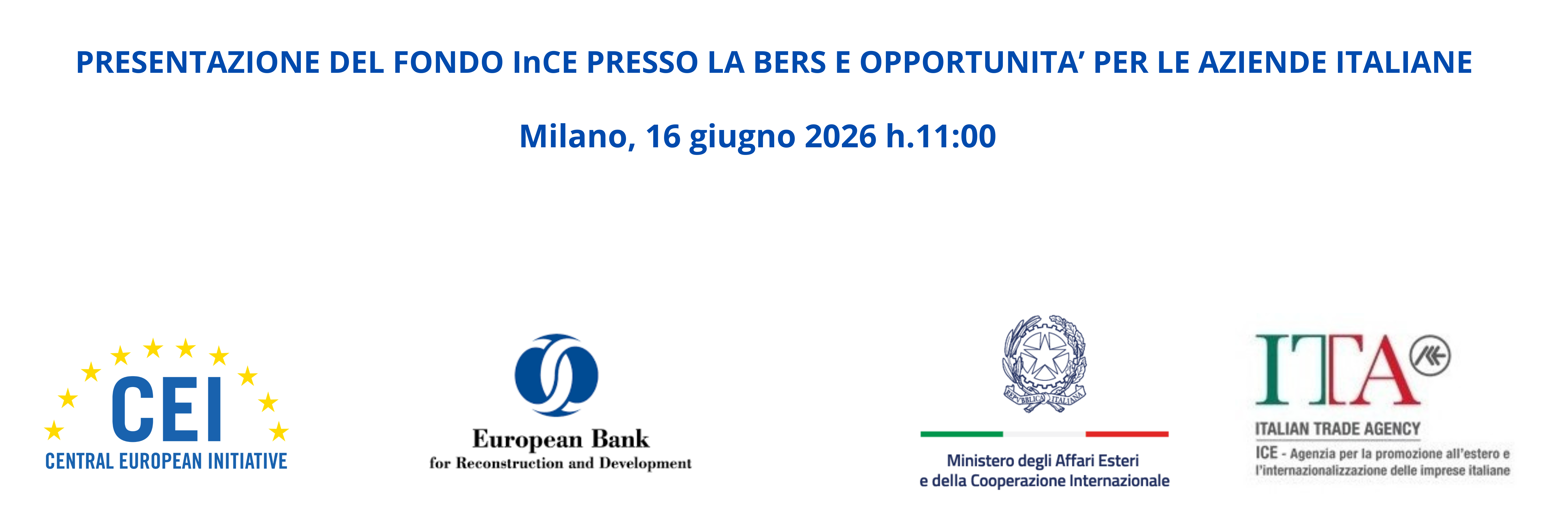 Presentazione del Fondi InCE presso la BERS