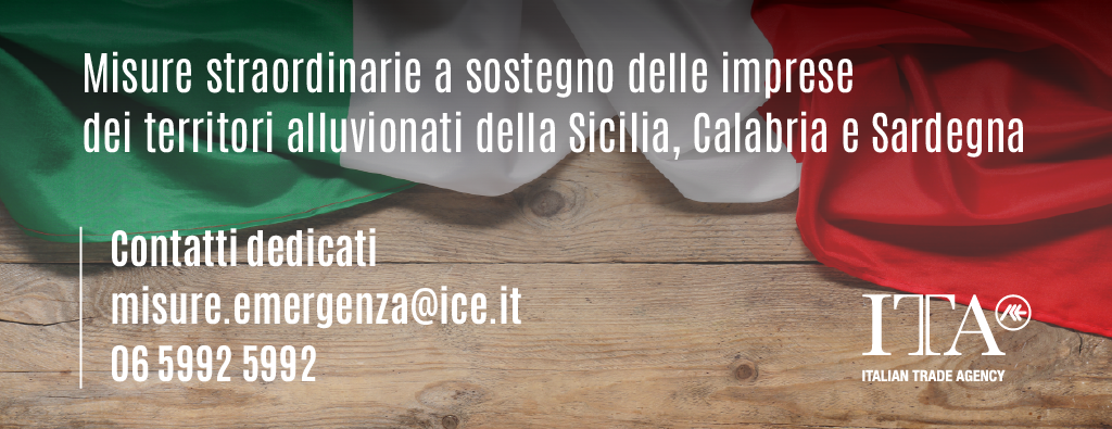  Misure straordinarie a sostegno delle imprese dei territori alluvionati della Sicilia, Calabria e Sardegna". aggiungere "dedicati" > Contatti dedicati