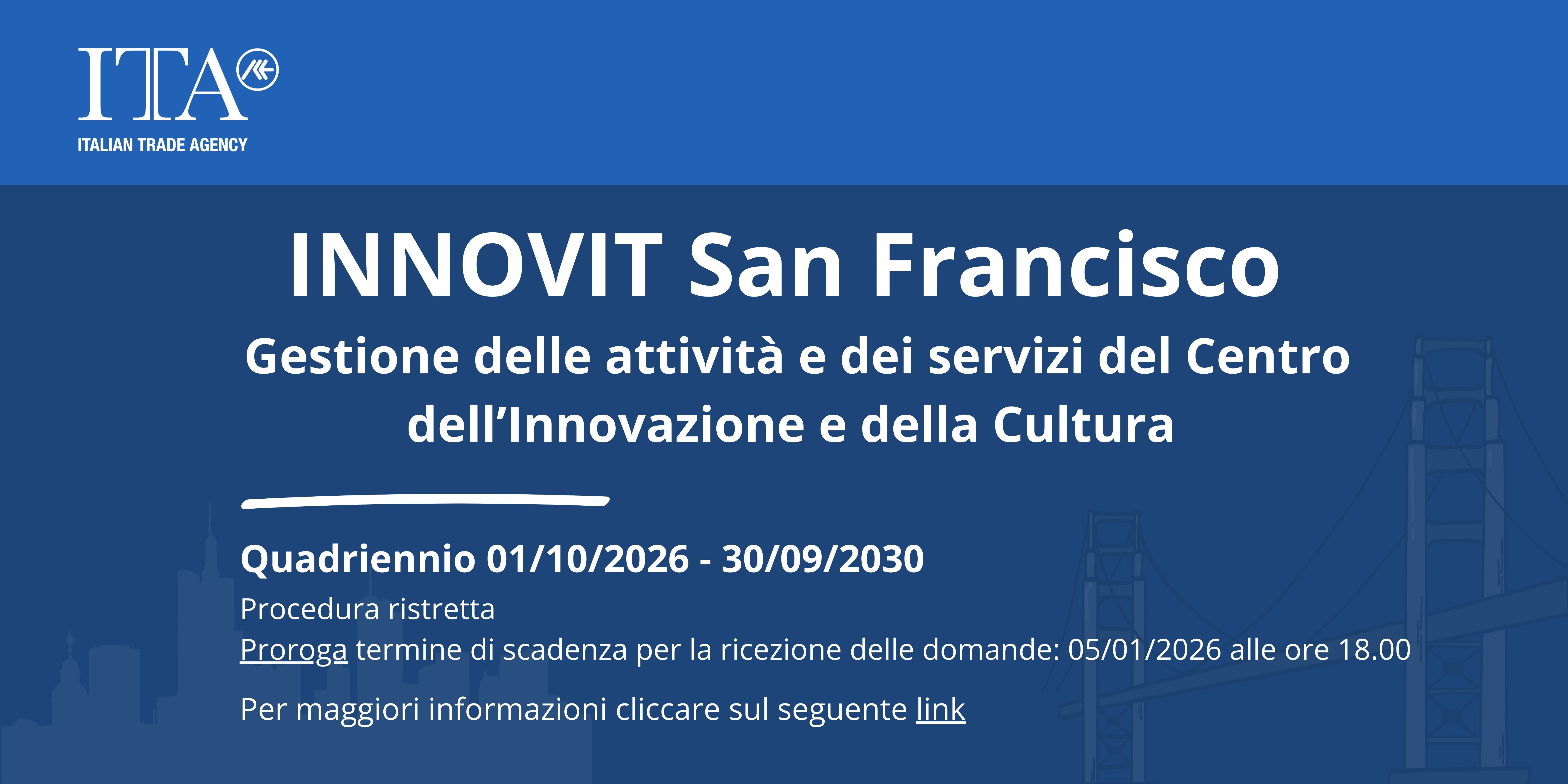 Banner per gara Innovit - proroga