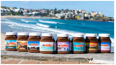 Barattoli Nutella dedicati all'Australia