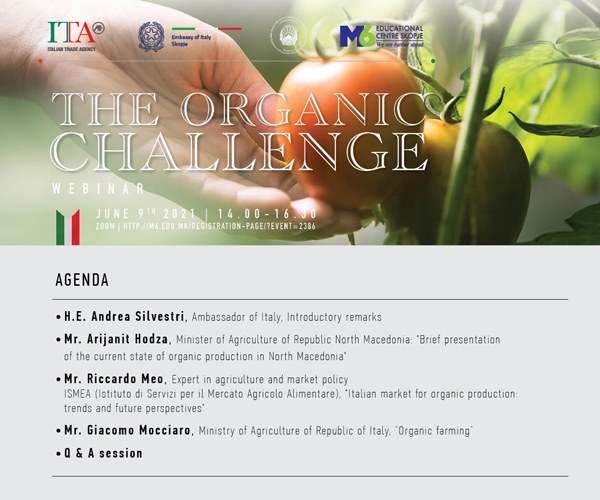  Webinar “LE SFIDE DELLA PRODUZIONE BIOLOGICA”