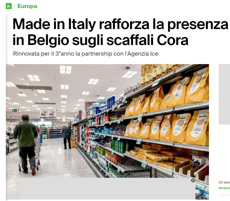 ANSA ACCORDO CORA ICE BRUXELLES