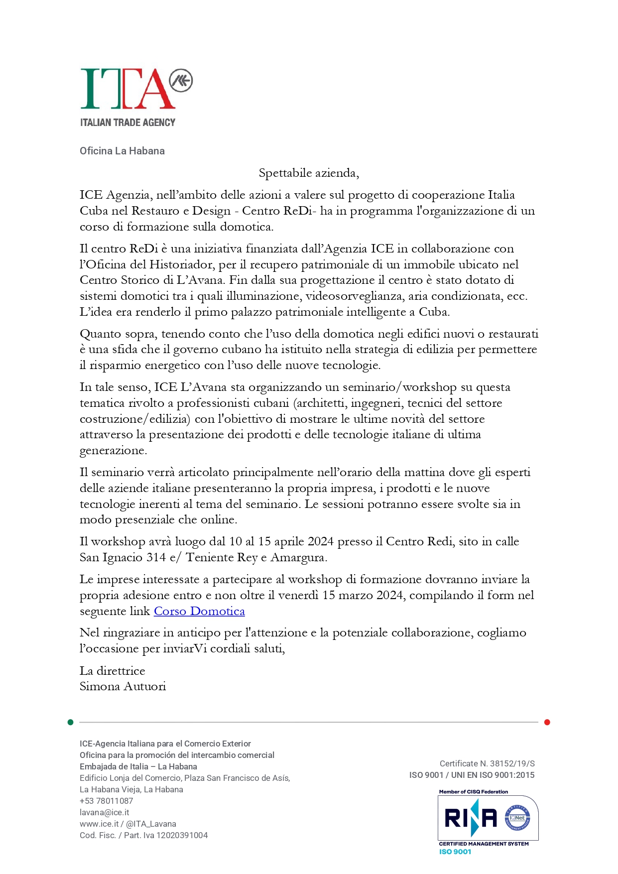Corso di formazione sulla domotica Corso di formazione sulla domotica