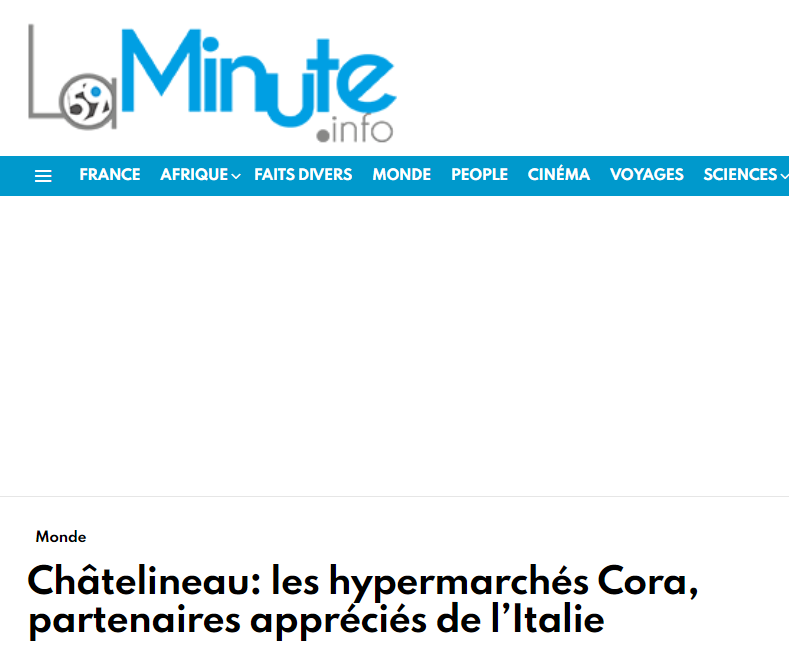 LA MINUTE ACCORDO CORA ICE BRUXELLES