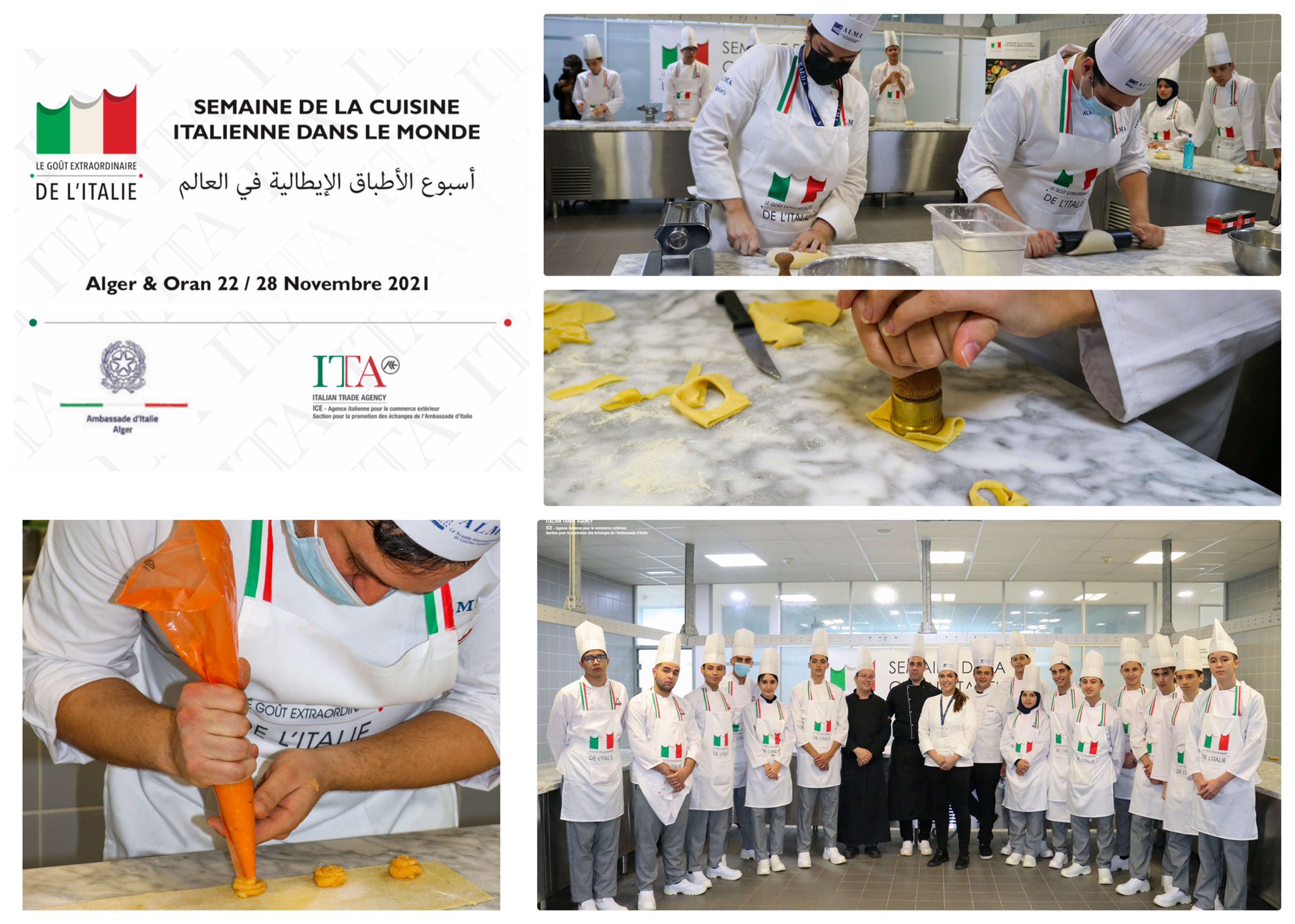 Settimana Cucina italiana in Algeria 2021 - Masterclass Settimana Cucina italiana in Algeria 2021 - Masterclass organizzate da ICE Algeri